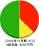 鶴田工務店 貸借対照表 2009年10月期