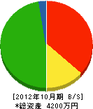 鶴田工務店 貸借対照表 2012年10月期