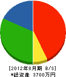 松本造園 貸借対照表 2012年8月期