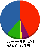 箱根建設 貸借対照表 2008年8月期