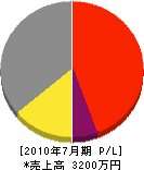 大正設備工業 損益計算書 2010年7月期