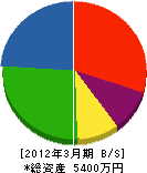 早乙女ガーデン 貸借対照表 2012年3月期