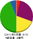 北丹生コン 貸借対照表 2011年5月期