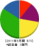 志田建設興業 貸借対照表 2011年9月期