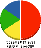 矢野工務店 貸借対照表 2012年3月期