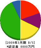 石川工務店 貸借対照表 2009年3月期