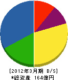 東亜ディーケーケー 貸借対照表 2012年3月期