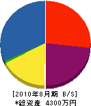 竹渕建設 貸借対照表 2010年8月期