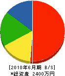 大田建設 貸借対照表 2010年6月期