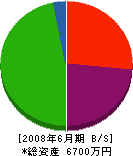 沢尾組 貸借対照表 2008年6月期