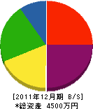 インテリア千田商店 貸借対照表 2011年12月期