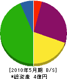 北丹生コン 貸借対照表 2010年5月期