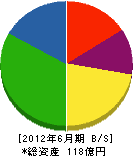西日本土木 貸借対照表 2012年6月期