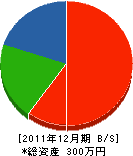 福田組 貸借対照表 2011年12月期