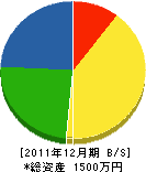 矢野電気工事店 貸借対照表 2011年12月期