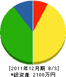 辰巳電気工事 貸借対照表 2011年12月期