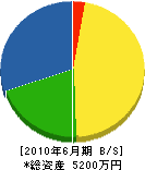 山本建設工業 貸借対照表 2010年6月期