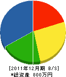 町田水道設備 貸借対照表 2011年12月期
