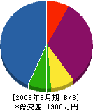 大内田電気 貸借対照表 2008年3月期