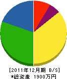藤川建築 貸借対照表 2011年12月期