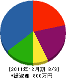 細川電気商会 貸借対照表 2011年12月期