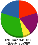 田畑建設 貸借対照表 2009年2月期