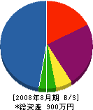 昭和ジオテック 貸借対照表 2008年8月期