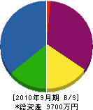 樫村工務店 貸借対照表 2010年9月期