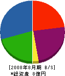 棚田工務店 貸借対照表 2008年8月期