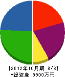小泉建設 貸借対照表 2012年10月期