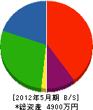 松尾土建 貸借対照表 2012年5月期