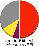 斉藤設備 損益計算書 2011年3月期