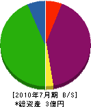 山田砿油 貸借対照表 2010年7月期