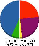 横川電設 貸借対照表 2012年10月期