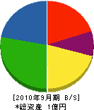笹田建設 貸借対照表 2010年9月期