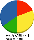 渡辺工務店 貸借対照表 2012年9月期