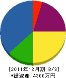 枩田建材 貸借対照表 2011年12月期