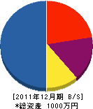 飯野電気 貸借対照表 2011年12月期