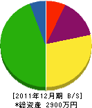 武田工業 貸借対照表 2011年12月期