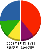 石川建設 貸借対照表 2009年3月期
