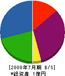 元岡工業 貸借対照表 2008年7月期