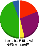 横田運動具店 貸借対照表 2010年8月期