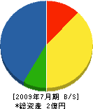 三笠興産 貸借対照表 2009年7月期