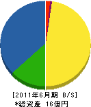 福田組 貸借対照表 2011年6月期
