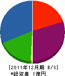 川昭工務店 貸借対照表 2011年12月期