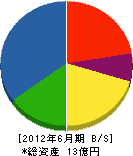 高田工業 貸借対照表 2012年6月期