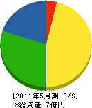 小野石材店 貸借対照表 2011年5月期