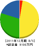 浜田建装 貸借対照表 2011年12月期