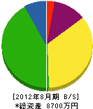 山田建設 貸借対照表 2012年8月期