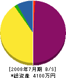 西田美研 貸借対照表 2008年7月期
